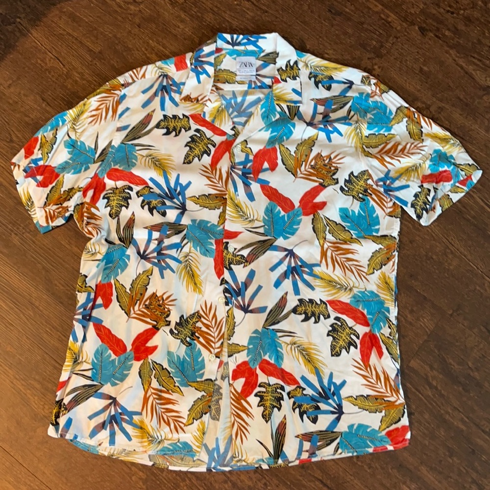 ZARA Men’s Hawaiian Shirt Sz Large
